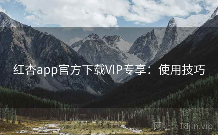 红杏app官方下载VIP专享：使用技巧