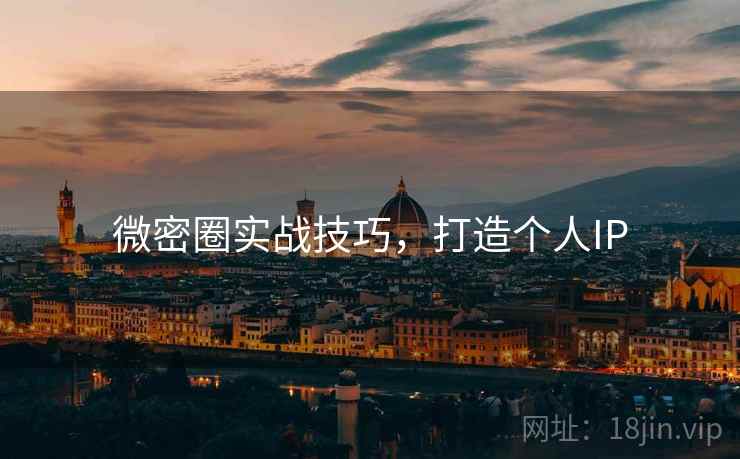 微密圈实战技巧,打造个人IP